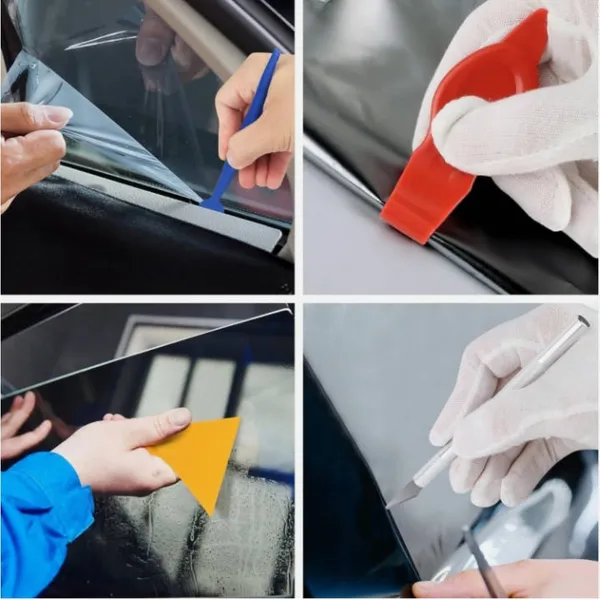 Pro Applicator Tool Kit Window Tint Film Car Wrapping Tools Includes Felt Squeegees, Plastic Scraper, Wrap Knife And Blades, Magnetic Holders, Full Installation Tools Window Tint Kit Tool Kit