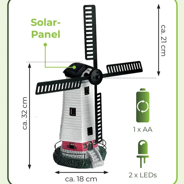 LED Solar Windmill Garden Decoration Light Windmill Solar Light Pond Balcony