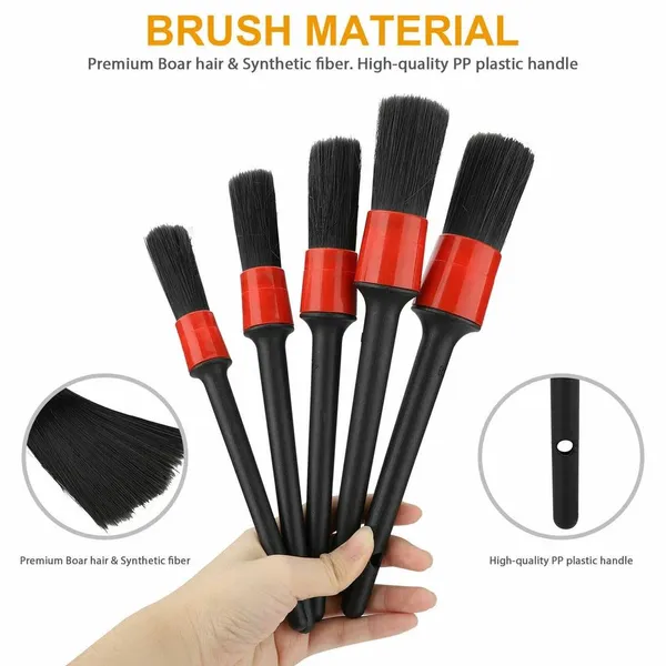 Detailing Brush Set Power Scrubber Drill Brushes Car Polish Pads Car Cleaning Brush For Car Air Vents Rim Dirt Dust Clean Tools