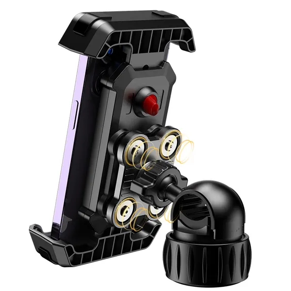Universal Cell Phone Bike Holder 360 Degree Rotating Bicycle Motorcycle Cell Phone Holder For 5.1-6.8 Inch Cell Phones