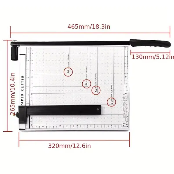 Safe Paper Cutter Slid-Proof Paper Trimmer Versatile Paper Cutter Stable Paper Trimmer For Office Craft Or Pictures