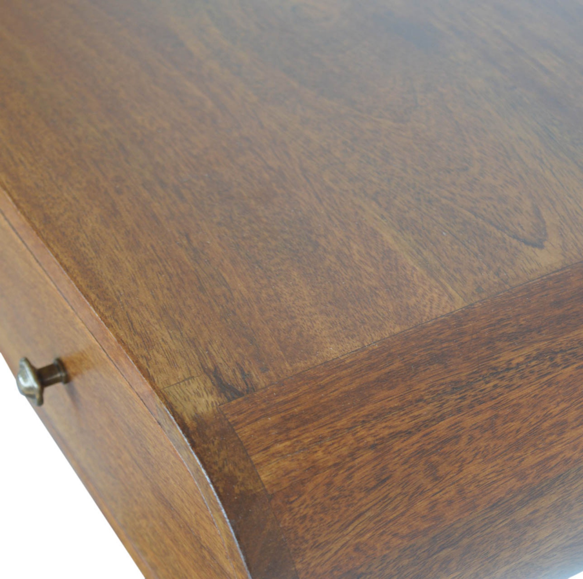 Solid Wood Floating Chestnut London Console, 2 Drawers, Dark Brown — image 2