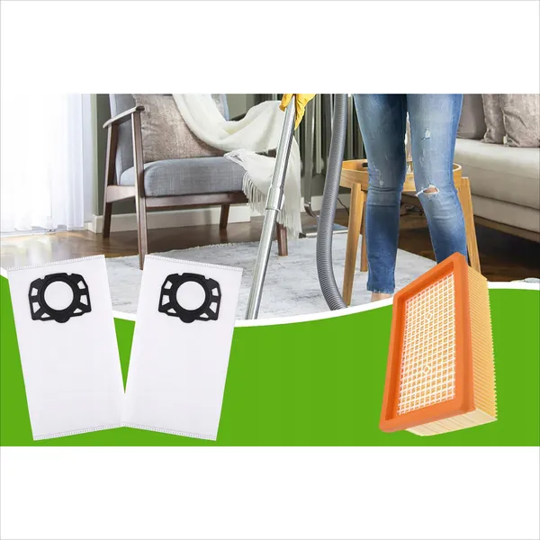 Compatible For ( KARCHER MV4, MV5, MV6, WD4, WD5, WD6, WD5P, WD6P, 2.863-005.0 ) Vacuum Cleaner Filter Dust Bag Accessory Part