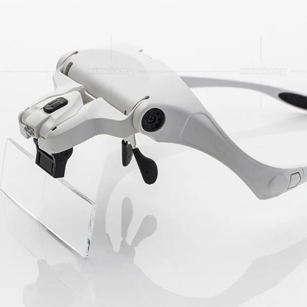 Five Sets Of Optical Lenses In The Dual-LED Headwear Magnifying Glass Style