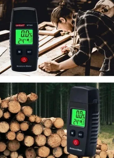 3-in-1 Moisture Meter, Damp Tester For Wood, Walls, Masonry, With LCD Display