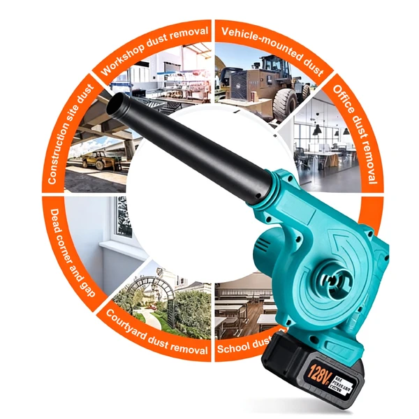 2-in-1 18V Cordless Leaf Blower, Sweeper, Vacuum With 2 Batteries And Charger