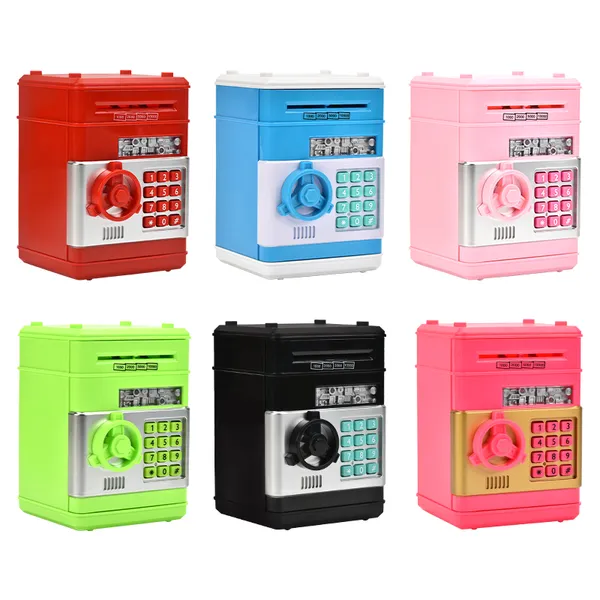 Dark Blue Banknote-Testing Fingerprint Piggy Bank