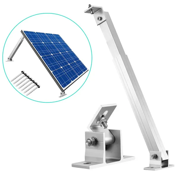 Solar Photovoltaic Adjustable Front And Rear Foot Brackets, Single Set Of 15-30 Degrees (nut Type)