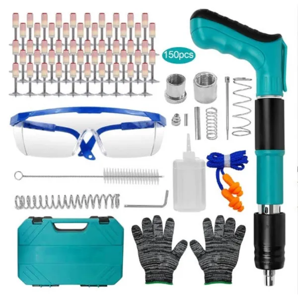 Manual High-Low Pressure Nail Gun With 150 Nails, Wall Fixing Tool For DIY