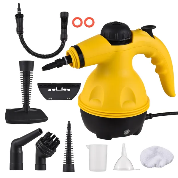 1050W High Pressure Steam Cleaner, Multipurpose Handheld Steamer For Car, Home, Upholstery