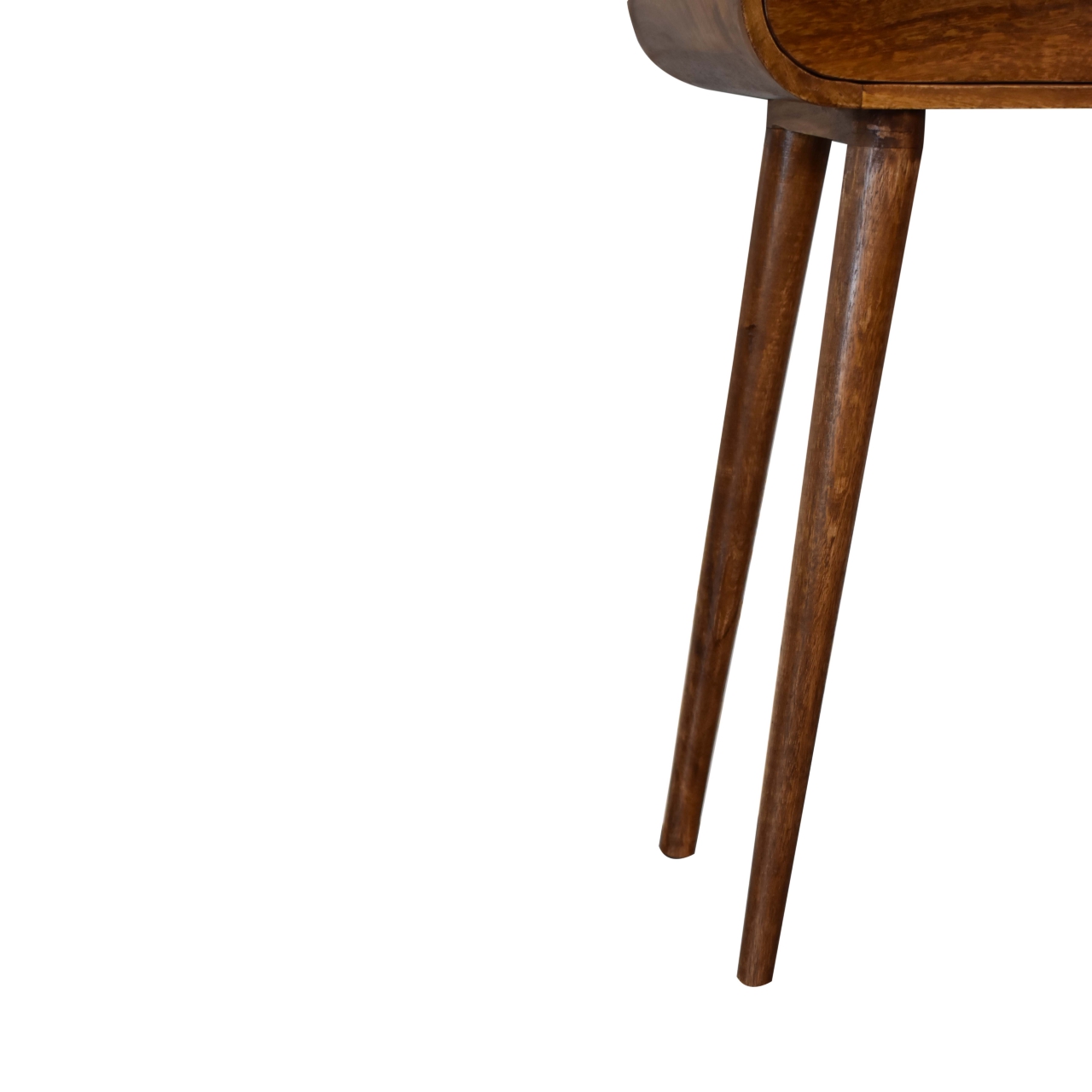 Solid Wood Chestnut London Mini Console, 1 Drawer, Dark Brown — image 5