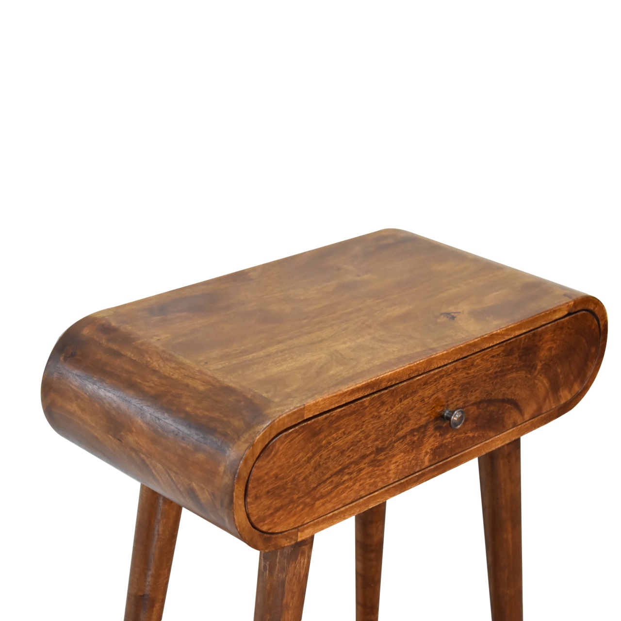 Solid Wood Chestnut London Mini Console, 1 Drawer, Dark Brown — image 4