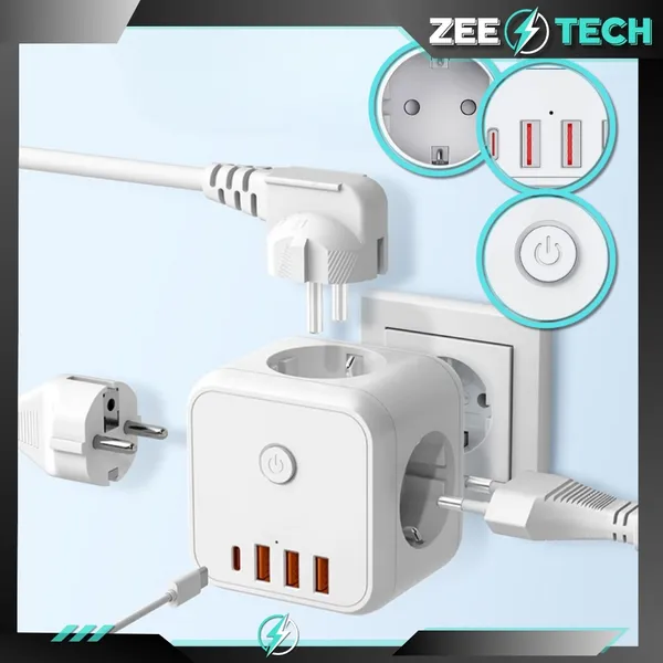 7-in-1 Electrical Socket Adapter 250V 4000W
