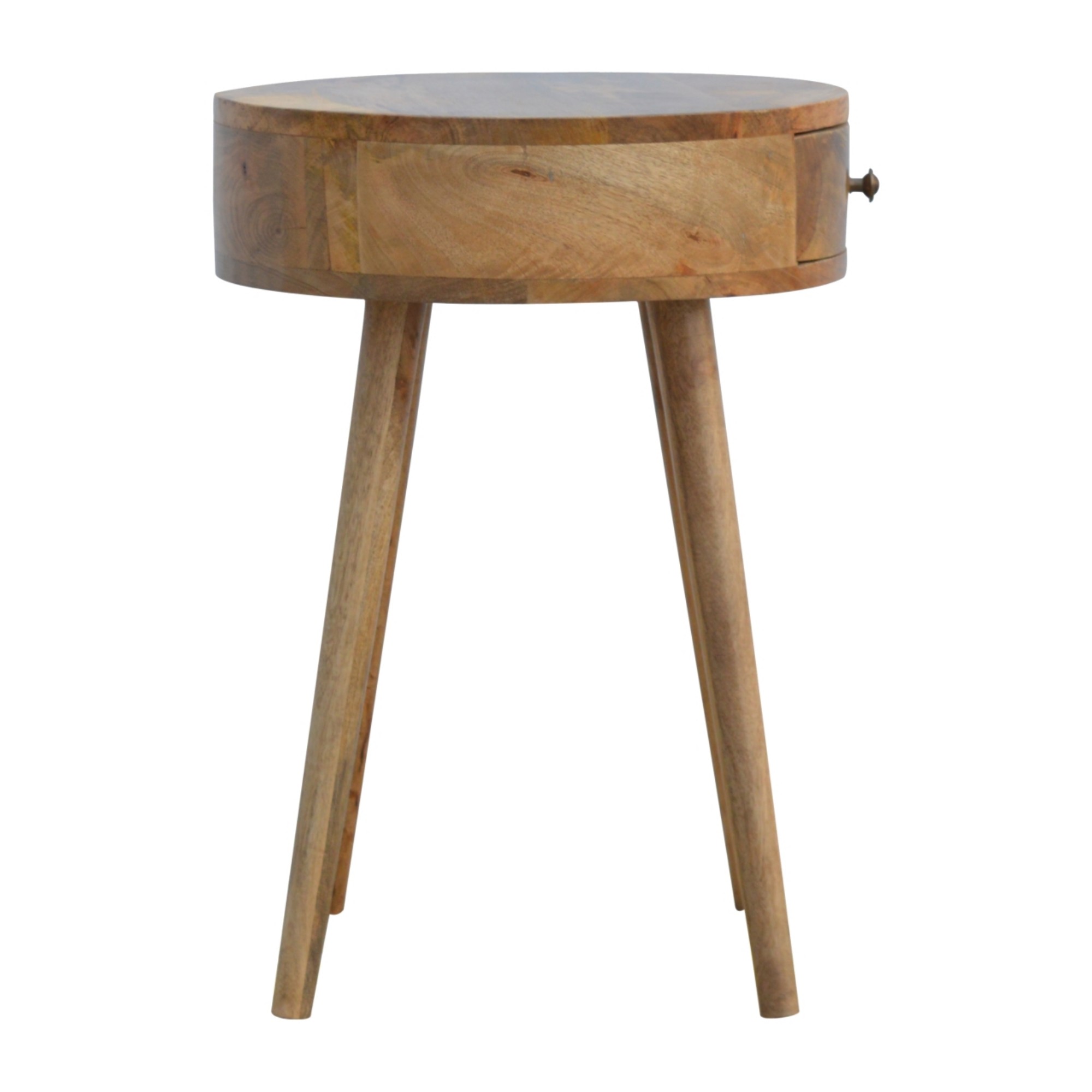 Solid Wood Nordic Circular Shaped Bedside, 1 Drawer — image 3