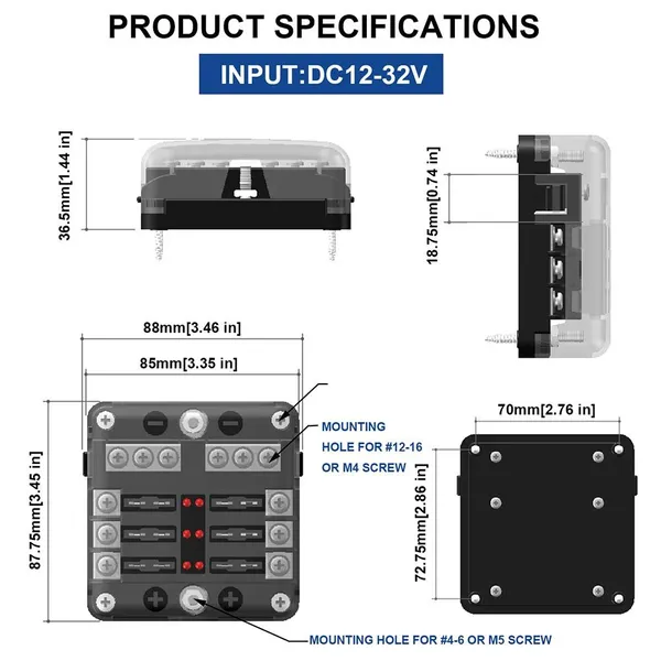 Direct Supply Of Independent Positive And Negative Fuse Boxes For Automobiles