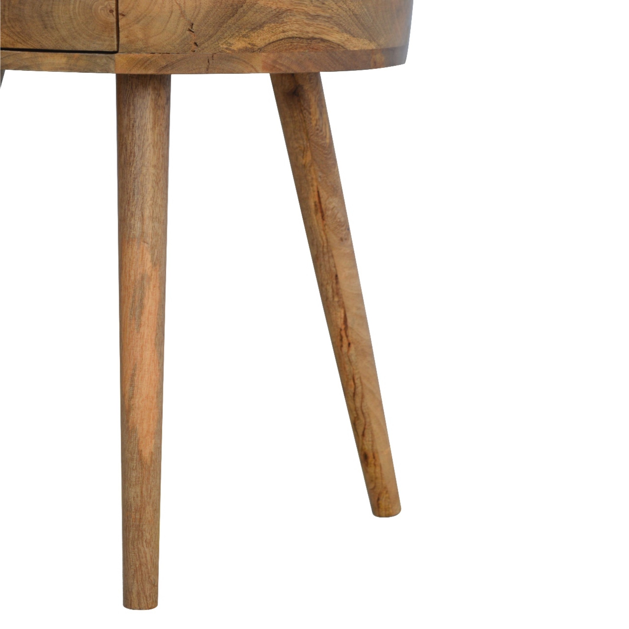 Solid Wood Nordic Circular Shaped Bedside, 1 Drawer — image 5
