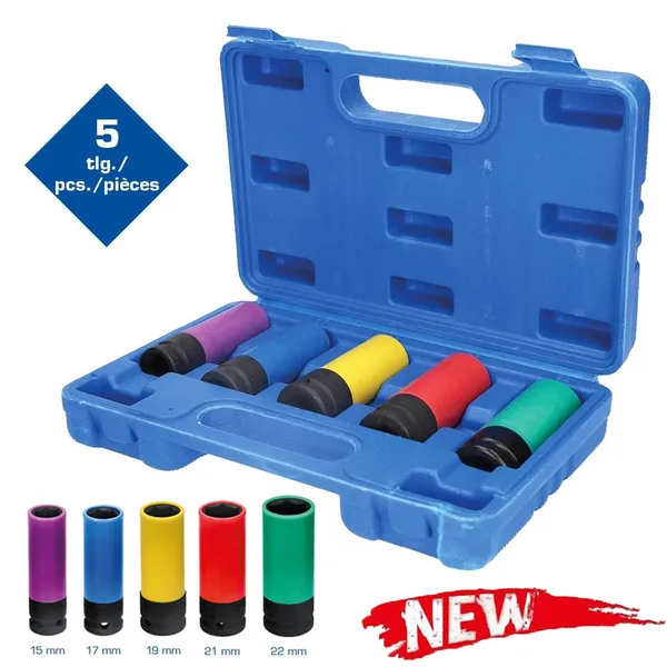 5pcs Set 1/2 Inch Wheel Hub Protection Sleeve, Anti-Scratch And Anti-Damage Detachable Sleeve, Impact Electric Pneumatic Wrench Sleeve, Protective Sleeve Design Effectively Prevents Tire Damage