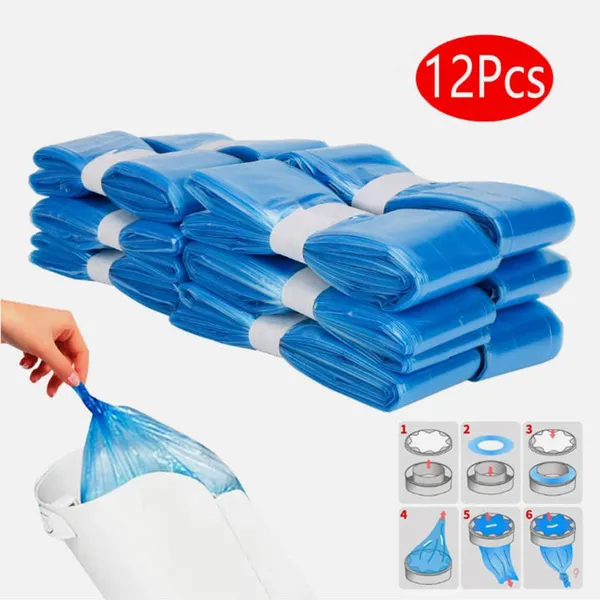 12PCS Blue Vacuum Compression Bag Set, Fast Vacuum Compression, Space-Saving, For Various Scenarios: Home, Travel, Baby Care, Etc.