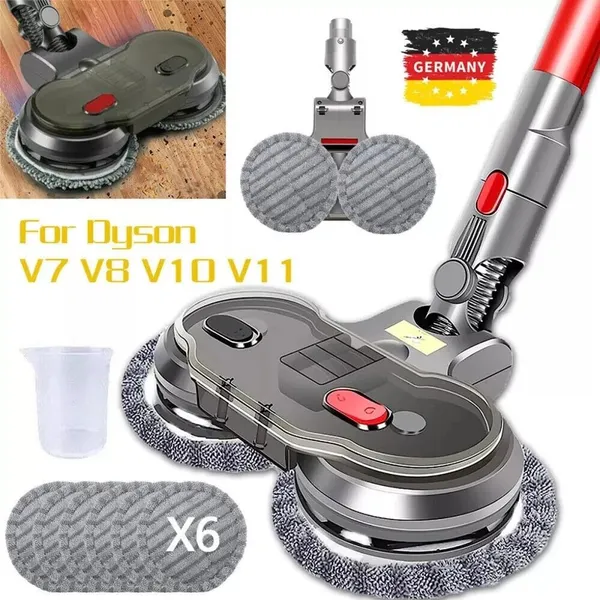 A14G-Suitable For Dyson V6 / V7 / V8 / V10 / V11 Vacuum Cleaner Electric Mop Cleaning Head With Water Tank Mop