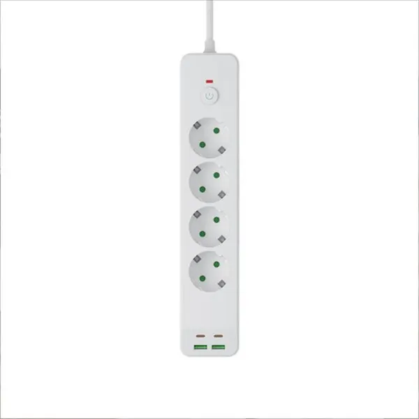 4-Way Power Strip With 2 USB-A And 2 USB-C Ports, Surge Protected Outlet Extender
