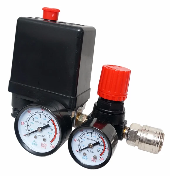 1/4" Pressure Regulator With Pressure Switch For Air Compressor, 230V 20A 8bar IP44
