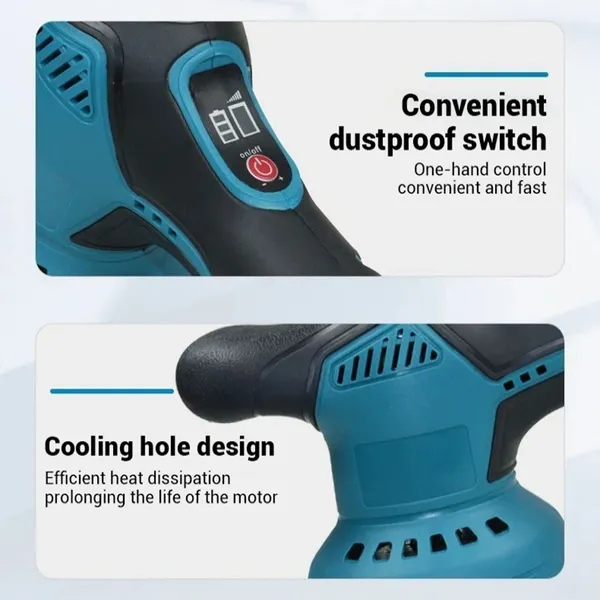 Car Polishing Machine For Car 12V Cordless Polisher 8 Gears Automotive Electric Waxing Repairing Wireless Sander Polish Tools