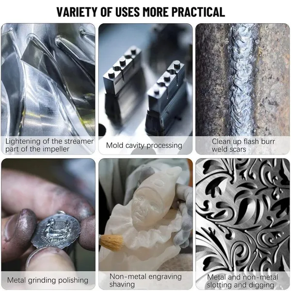 Hard Alloy Rotary Files 3x6 Single And Double Grain Tungsten Steel 3*6mm Double Grain Transparent Box Mixed Pack 10pcs