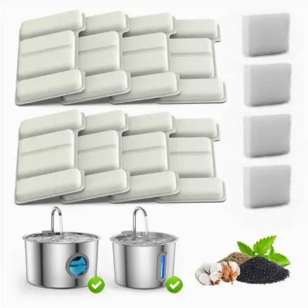 Stainless Steel Pet Water Fountain Filters 8-Pack