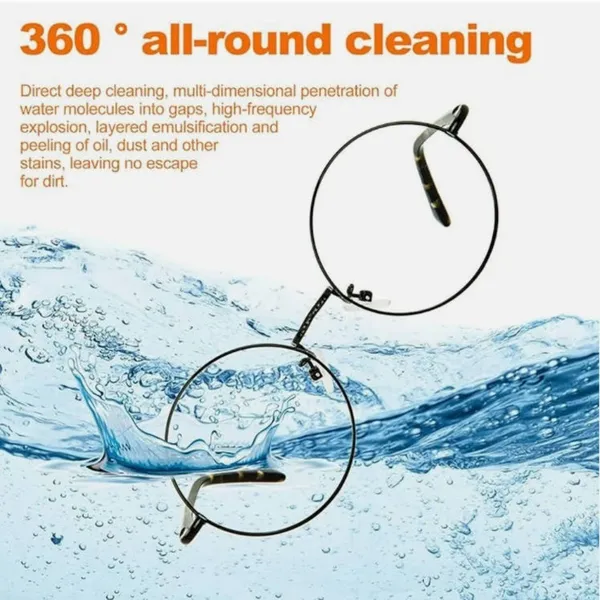 Automatic Ultrasonic Cleaner, Digital Cleaning Machine For Watches, Glasses, Jewelry