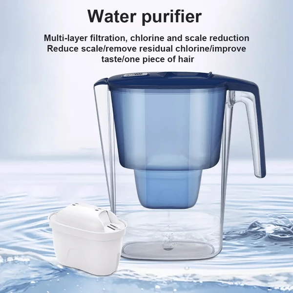 3.6 L Portable Water Filter Pitcher With Countdown Display