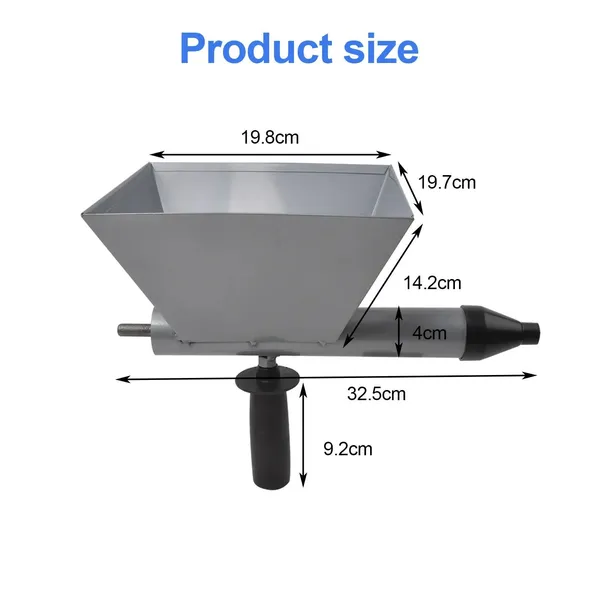 Easy-to-Use Cement Sprayer Gun With 4 Interchangeable Nozzles - Stainless Steel, Ideal For Narrow Spaces & Various Materials