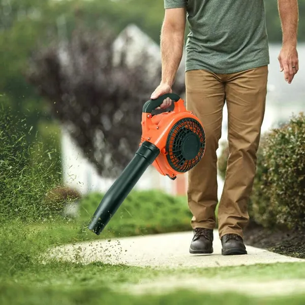 26cc 2-Stroke Gas Leaf Blower, Handheld Petrol Garden Blower, Vacuum Sweeper