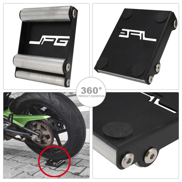 Motorcycle Wheel Cleaning Stand With Motorcycle Bike Cleaning Brush Kit, Cleaning Wash Kit With Storage Bag For Tire Cleaning, Chain Lubrication, Mudguard, Rims, Paint, Frame Clean