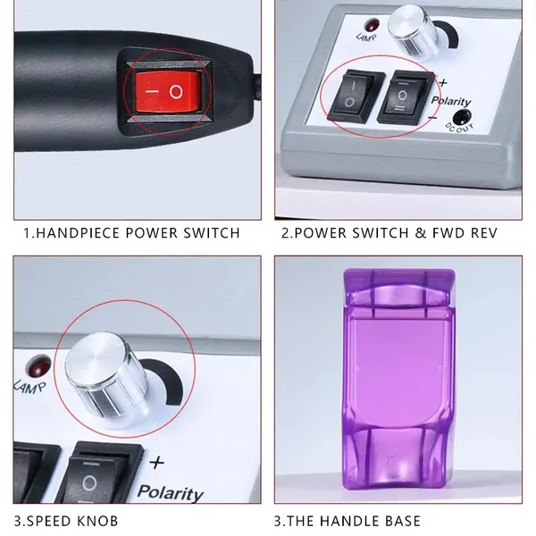 Professional Electric Nail Drill Machine Set Nail Files Drill Bits Gel Polish Remover Portable Nail Polisher Equipment