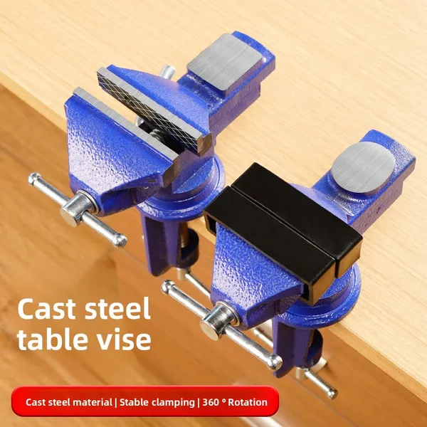 Bench Vise Worktable Precision Bench Vise Fixture Small Household Table Vise, Industrial-grade Heavy-duty Table Vise 70 Type - Industrial-grade Table Vise Blue