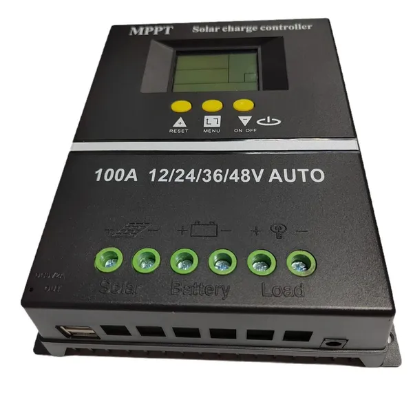 100A MPPT Dual USB Solar Charge Controller 12V 24V 36V 48V Solar Panel Lead Acid Lithium Battery Regulator Stabilizer Charger