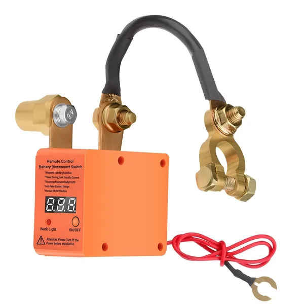 Automatic Battery Disconnect Switch Kit With Dual Remote Control, For 12V Systems
