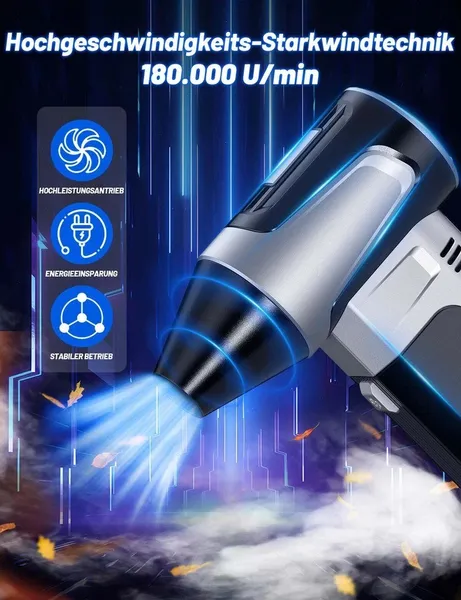 180,000 RPM Mini Turbo Jet Fan, Powerful Cordless Handheld Blower, Violent Fan For Cleaning