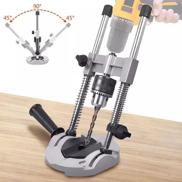 Versatile Electric Drill Stand: Vertical Drilling Support, Mobile Base, Holes For Drilling, Suitable For Various Drill Bits, Aluminiumlegierung & Stahl Construction, No Power Required