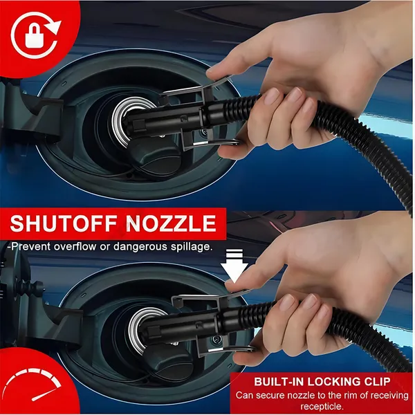 Portable Electric Oil Pump - Equipped With A 90cm Flexible Hose, Making It Easy To Fill Liquids From High Cans, Barrels, Or Tanks. Ideal For Transporting Fuel, Water, Cleaning Agents, And More