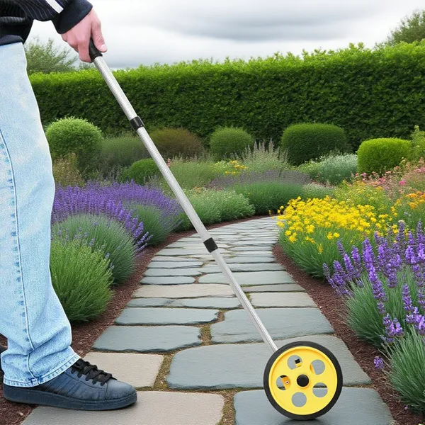 Distance Wheel Measurer - Portable Distance Meter Roller For Multiple Purposes, 0~9999.9m, Outdoor Measurement, Compact Design, Measurement Device, Land Surveyors