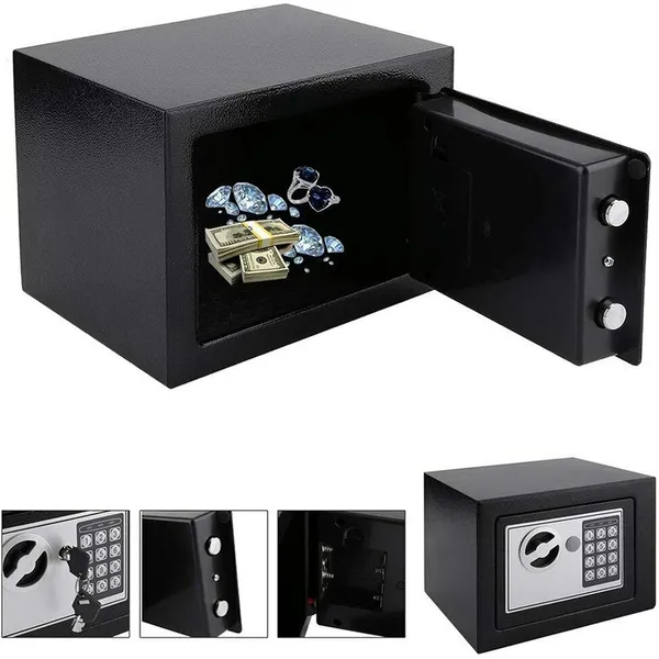 Fireproof Safe Box, Security Safe For Documents, Money, Wall Mountable, Furniture Safe, Electronic Lock