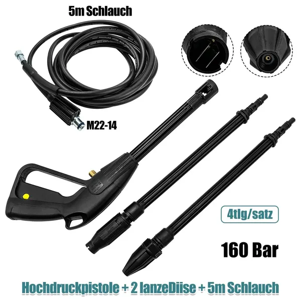 Car Washer Spray Gun Lance Nozzle High Pressure Washer Jet Water Gun Wand Tip Car Clean Pressure Gun For Champion Hammer Crosser