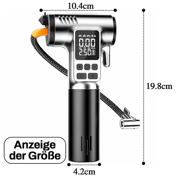 LCD Electric Cordless Air Pump (Battery-Powered)