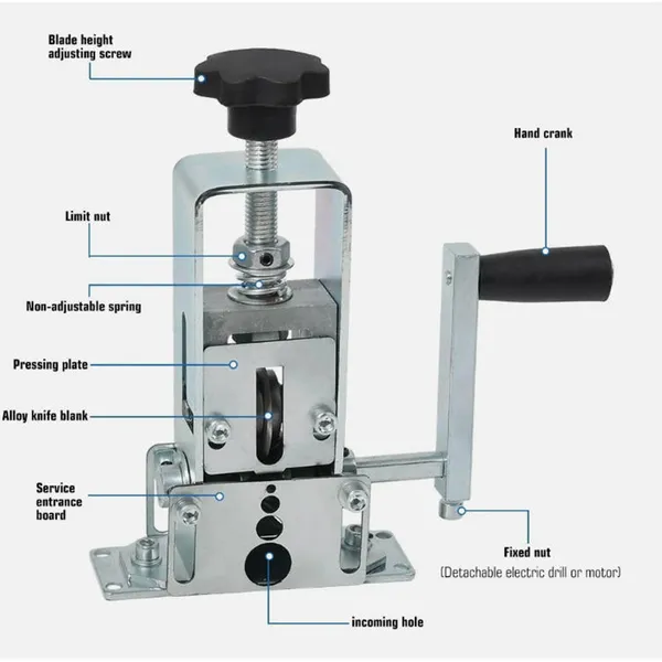 Professional Cable Stripper - Works Seamlessly With Single-core, Multi-core, And Coaxial Cables (1-25 Mm Diameter), Including Copper, Hard, Soft, Jacketed, Industrial, And Household Wires