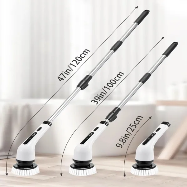 9 REPLACEABLE BRUSH HEADS FOR VERSATILE CLEANING