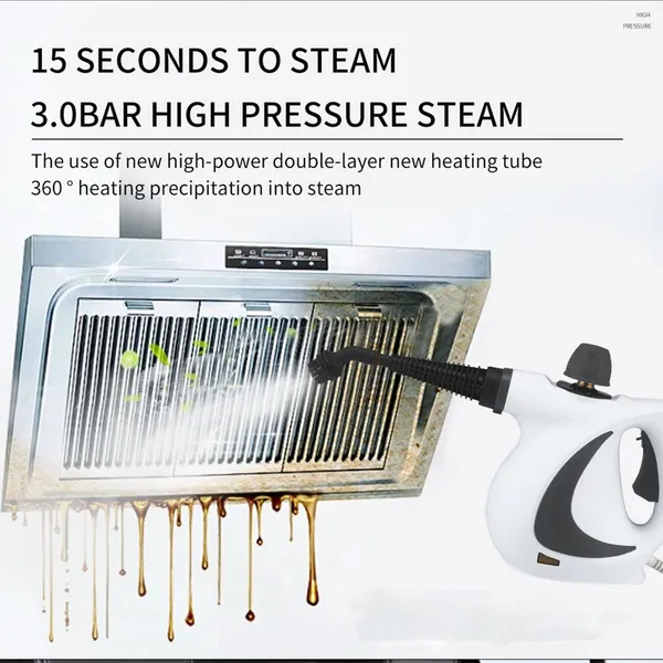 Powerful 1050W High-Temperature Steam Cleaner For Home Use - Deep Clean Grease & Grime From Kitchen Hoods, AC Units & More