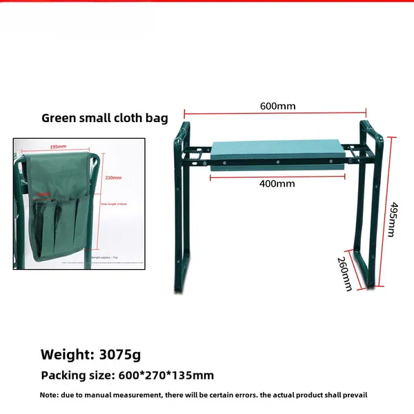 Foldable Garden Kneeler And Seat With Tool Bag Gardening Bench EVA Foam Pad Garden Kneeler Seat Gardening Gifts For Women Men