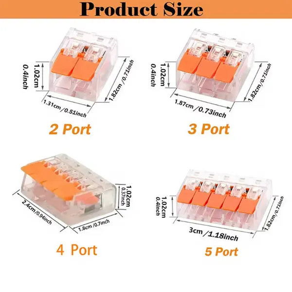90pcs Cable Connectors Set, Connection Terminals, Conductor Clamps, Electrical Connection Blocks, For Fixed Cable Connection Clamps PCT-412/213/215