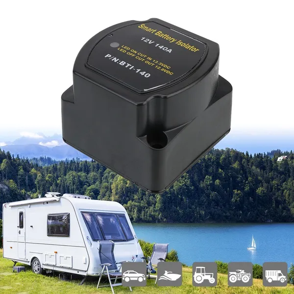 12V 140A Automatic Battery Isolator Relay, Voltage Sensitive Relay For Car, Camper, Boat